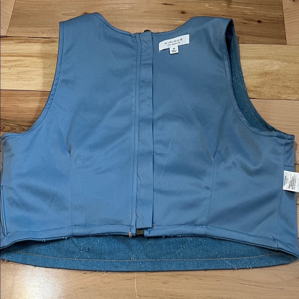 Kirious Los Angeles Denim Crop Top - Picture 8 of 11